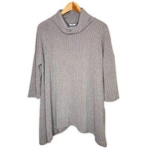 SONOMA Taupe Gray Cowl Neck Ribbed Sweater